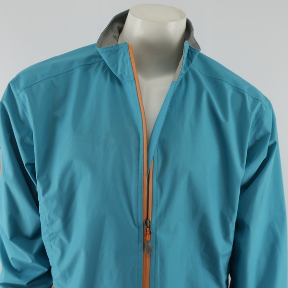 Peter Millar Element 4 Water Full Zip Jacket Mens Large Green Miami Dolphins - Picture 2 of 10